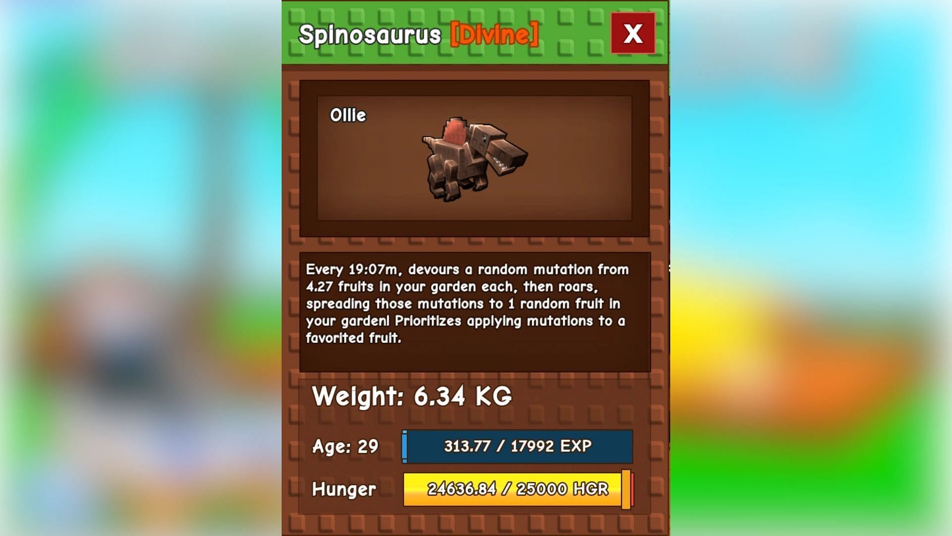 Spinosaurus's ability (Image via Roblox)